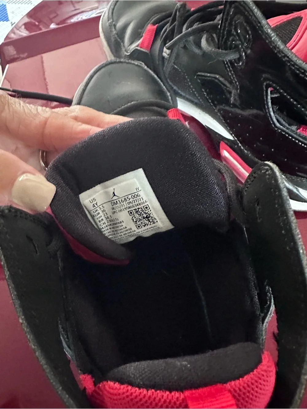 Nike Kids Black and Hot Pink High-Top Sneakers